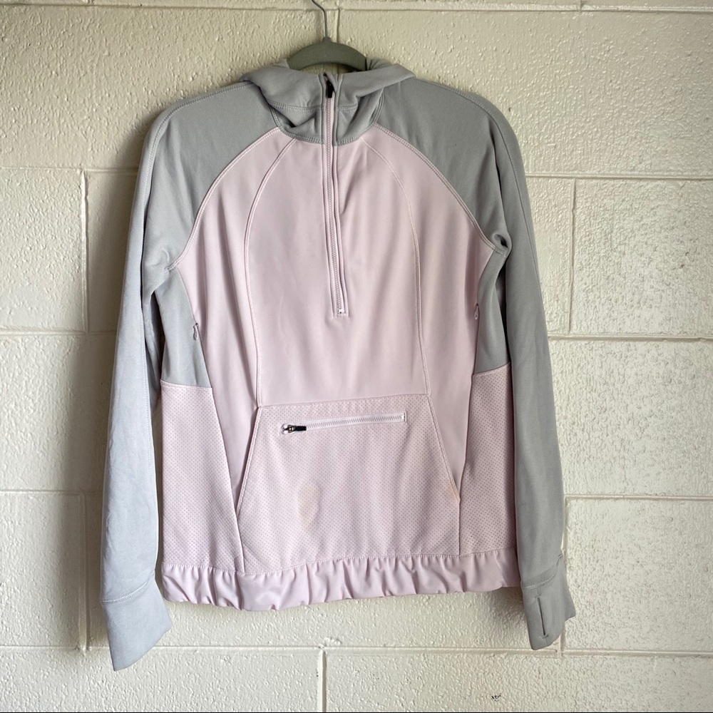 Lululemon Quarter Popover Pink and Grey Sweater